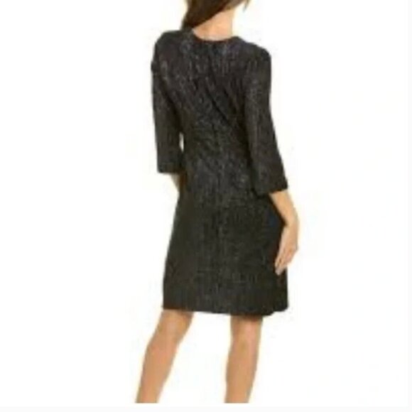 Julia Jordan Velour Metallic Stripe Elegant Sheath Dress Size 8 NEW WITH TAG! - Picture 5 of 8